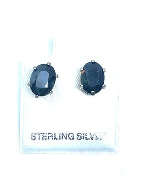 Sterling Silver Sapphire Studs